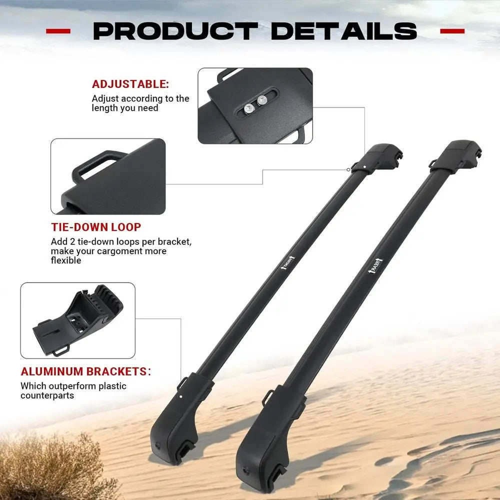260lbs Capacity Lockable Roof Rack with Side Rails for 2013-2017 XV Trek Models - Suitable for Bikes, Canoes, and Surfboards