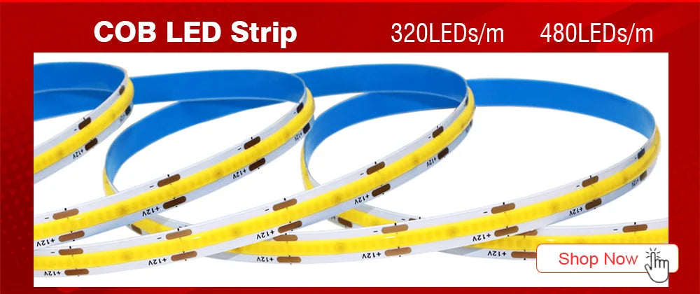 Tira LED dengsum DC24V | 120LEDs/m | Flexible y Cortable | 5m a 20m | 3000K/4000K/6500K | Sala - Firu Total Sales