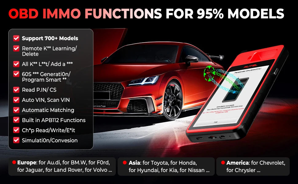 Autel MaxiIM KM100E Programador de Llaves OBD | IMMO | 2 IKEY Incluidas | Generación en 60s | 99% Autos - Firu Total Sales