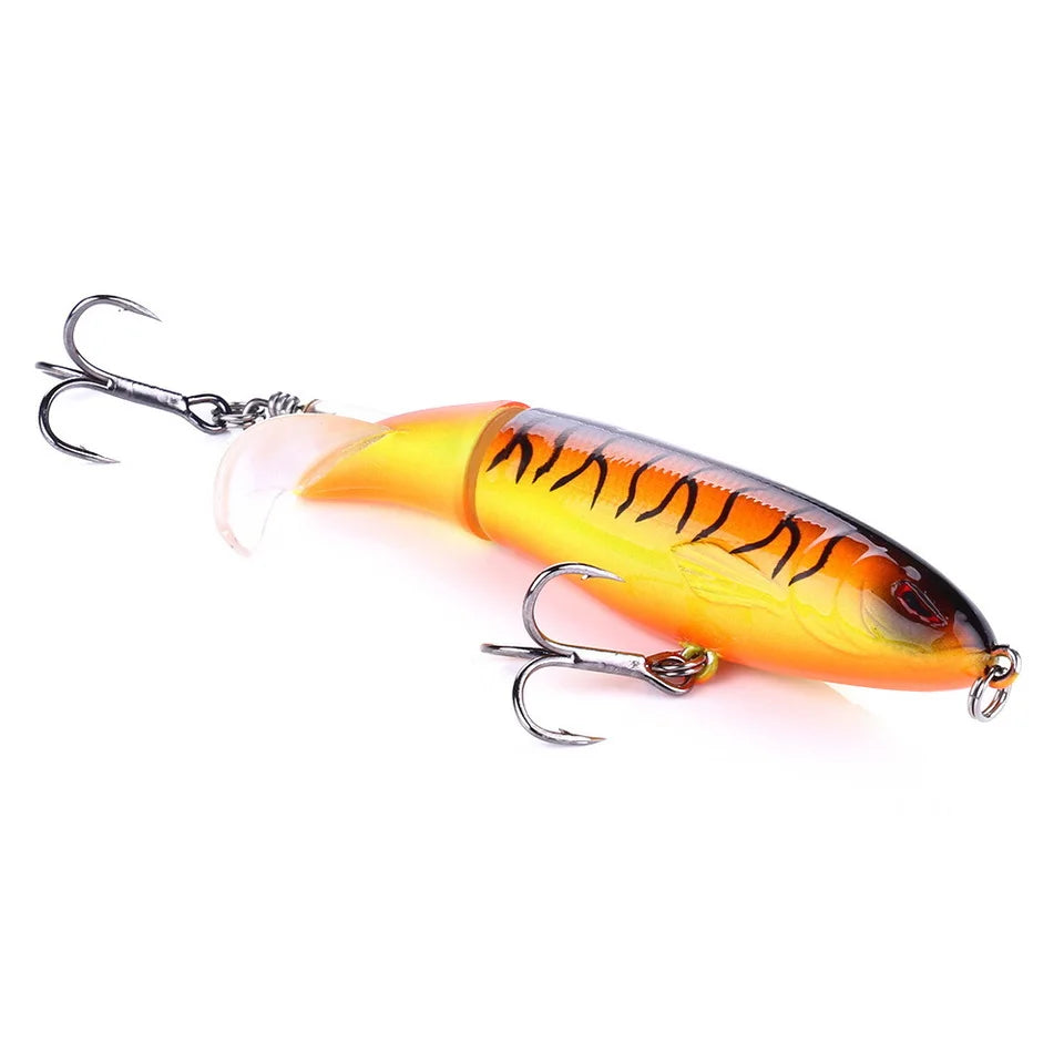 Señuelo Topwater SANMO | 10/14cm | Spinner Popper Lápiz | Hélice Cola Giratoria | 10 Colores | Mar y Lago - Firu Total Sales