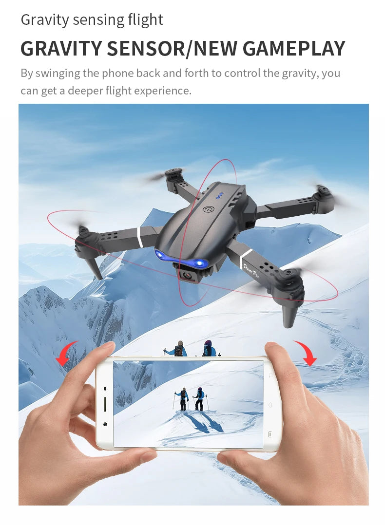 Drone E99 Pro | Cámara Dual HD | Flash | WiFi | Evitación de Obstáculos | Fotografía Aérea | Quadcopter