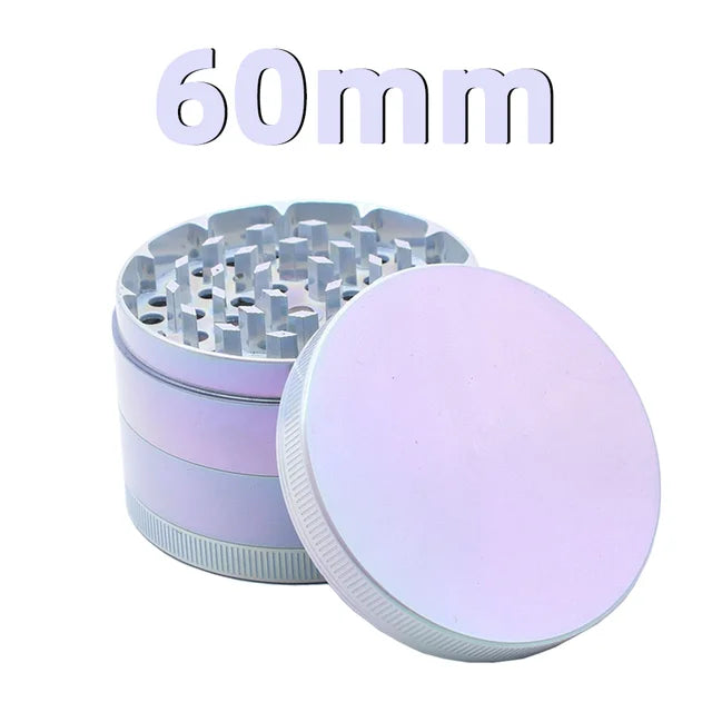 Neon Herb Grinder 4-layer Iridescent Tobacco Grinder Spice Miller Crusher Zinc Alloy 40/50/60mm