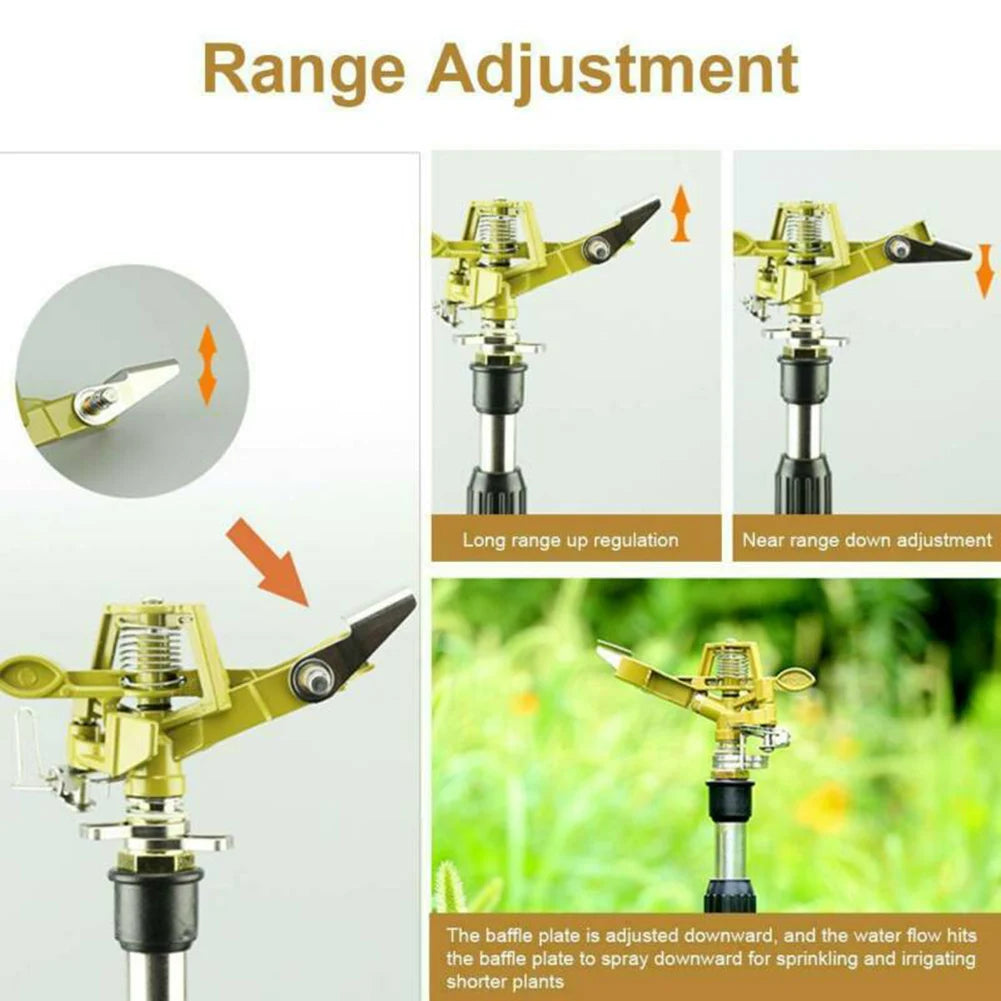 Outdoor Misting Cooling System Adjustable Rotating Watering Sprayer Garden Metal Irrigation Sprinkler Watering Irrigation Tool