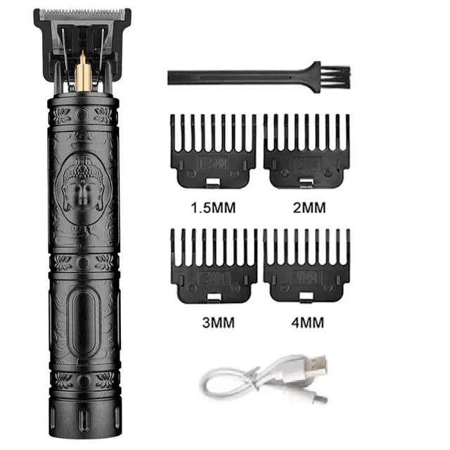 Cordless Electric Hair Cutting Machine Vintage Hair Clipper Portable Shaver Barber USB Fast Charging Hair Trimmer For Hairdresse - Firu Total Sales