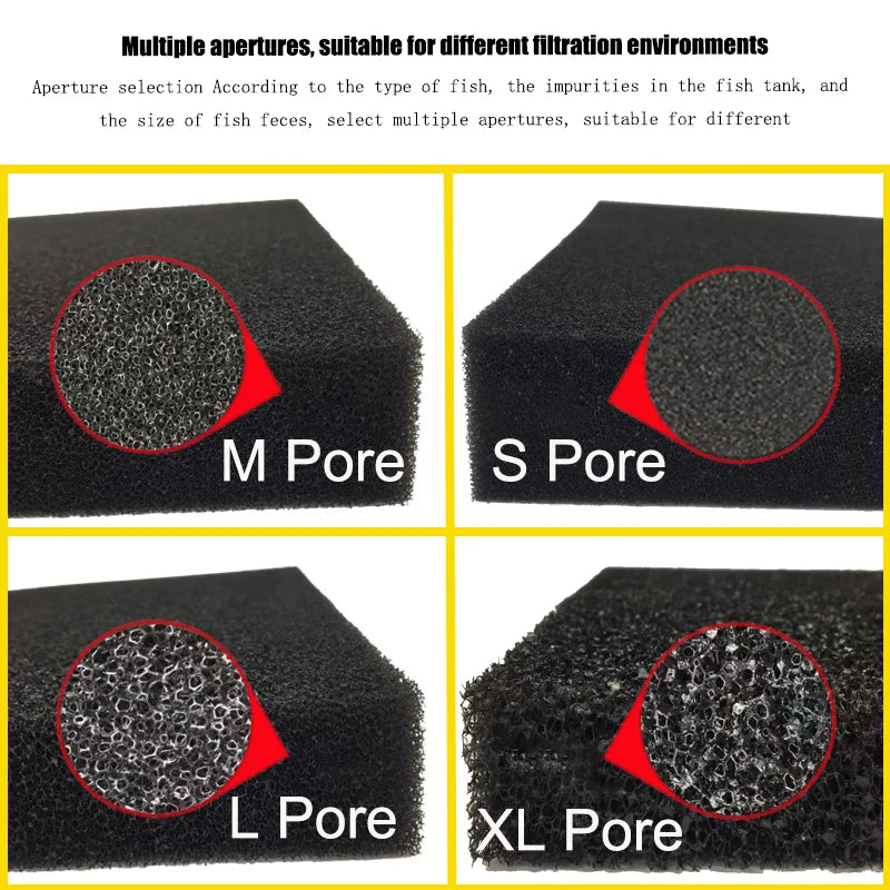 15/25/35/50PPI Bio Sponge Filter Media Pads Cut-to-fit Foam for Aquarium Fish Tanks Koi Ponds Filter Foam Sponges 2030