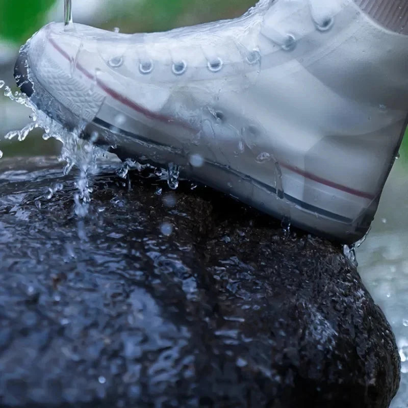 Waterproof Silicone Shoe Cover Rain Boots Cover Non-slip Shoes Protector Outdoor Reusable Thickened Footwear