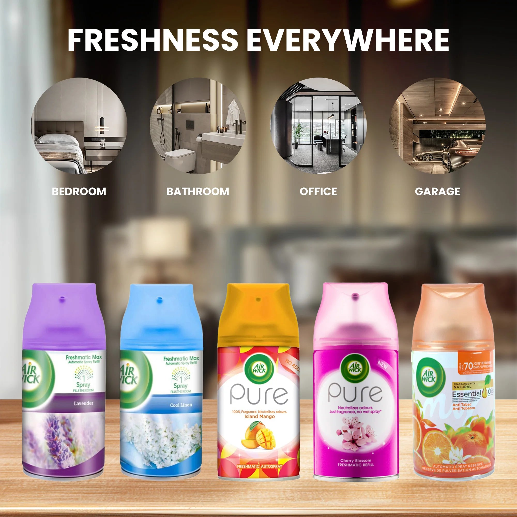 2 Pcs 6.2 Oz Per Count Automatic Spray Air Freshener Refill, Scented Air Freshener For Car, Office, Home And Bathroom, Car Spray