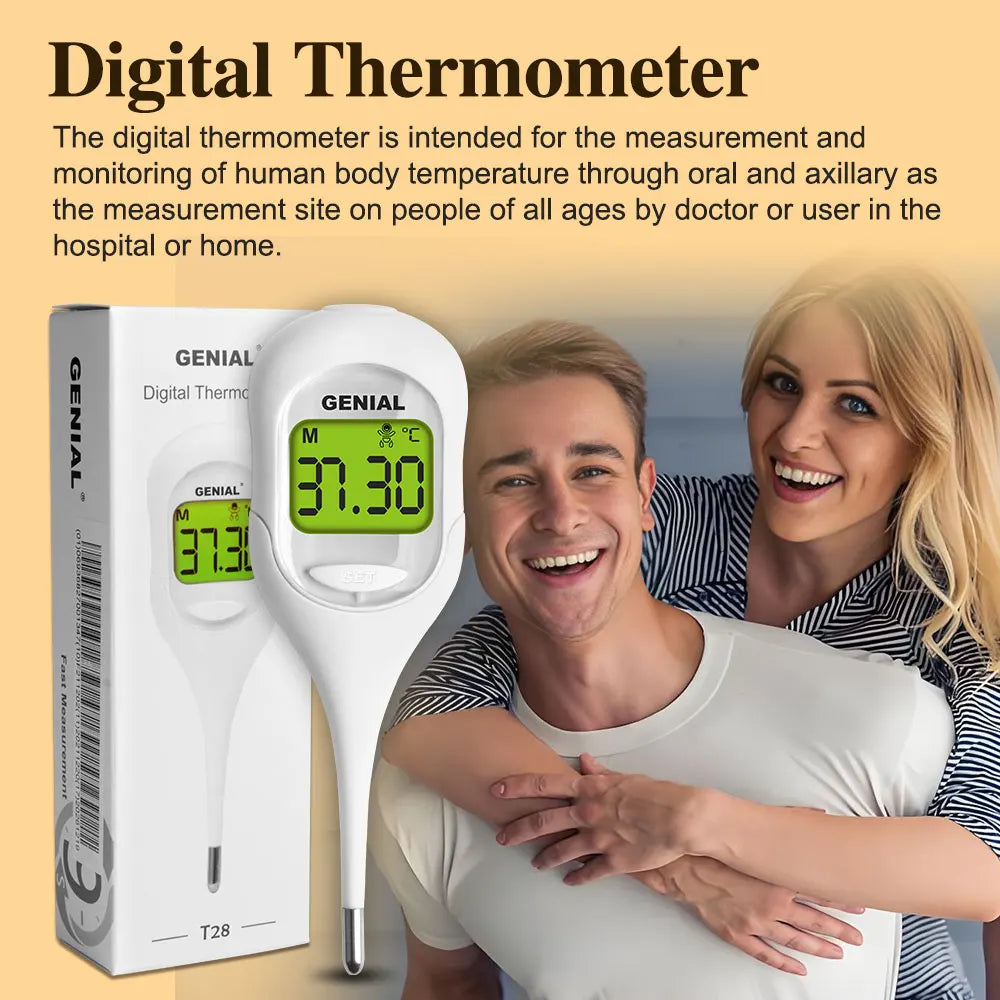 9S Digital Thermometer — Color-Coded | Oral, Rectal & Underarm | Baby & Adults