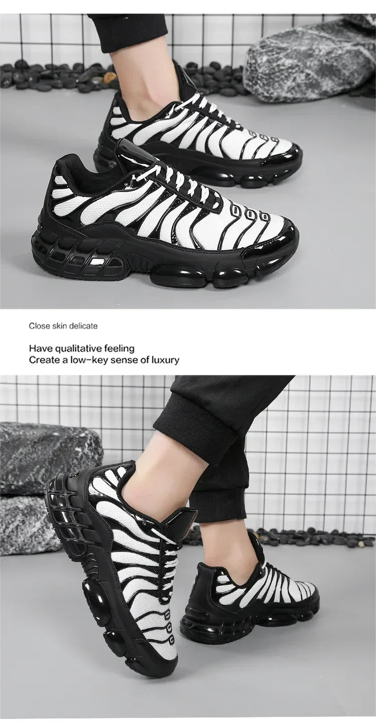 Tenis Hombre Deportivos Ligeros | Dad Shoes | Casual Running | Suela Gruesa | Sin Cordones | Bicolor