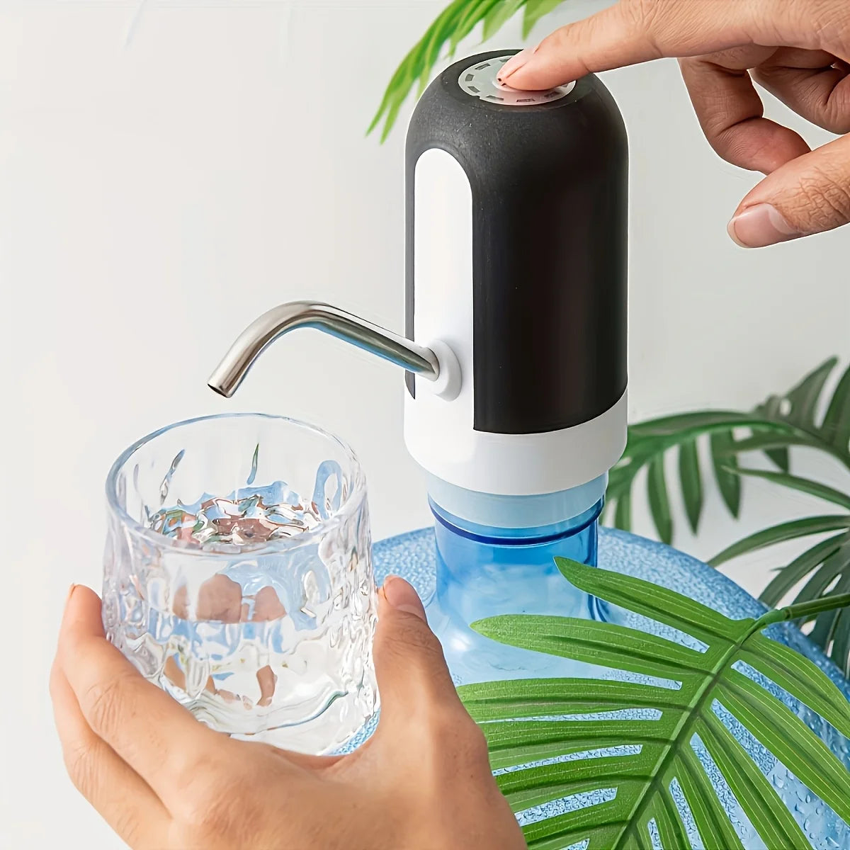 USB Water Bottle Pump for 5 Gallon Jug | Automatic Hands-Free Dispenser for Camping, Office & Home