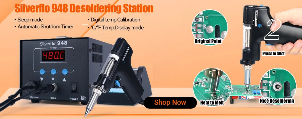 Silverflo 938BD-III Soldering Station Rapid Heating T12 Soldering Iron Hot Air Welding Station With Auto Sleep For SMD Rework
