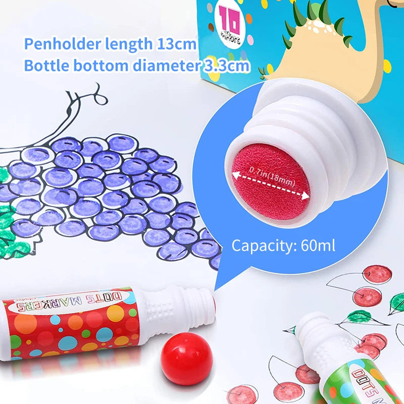 Washable Dot Markers for Kids – Bingo Painting Pens