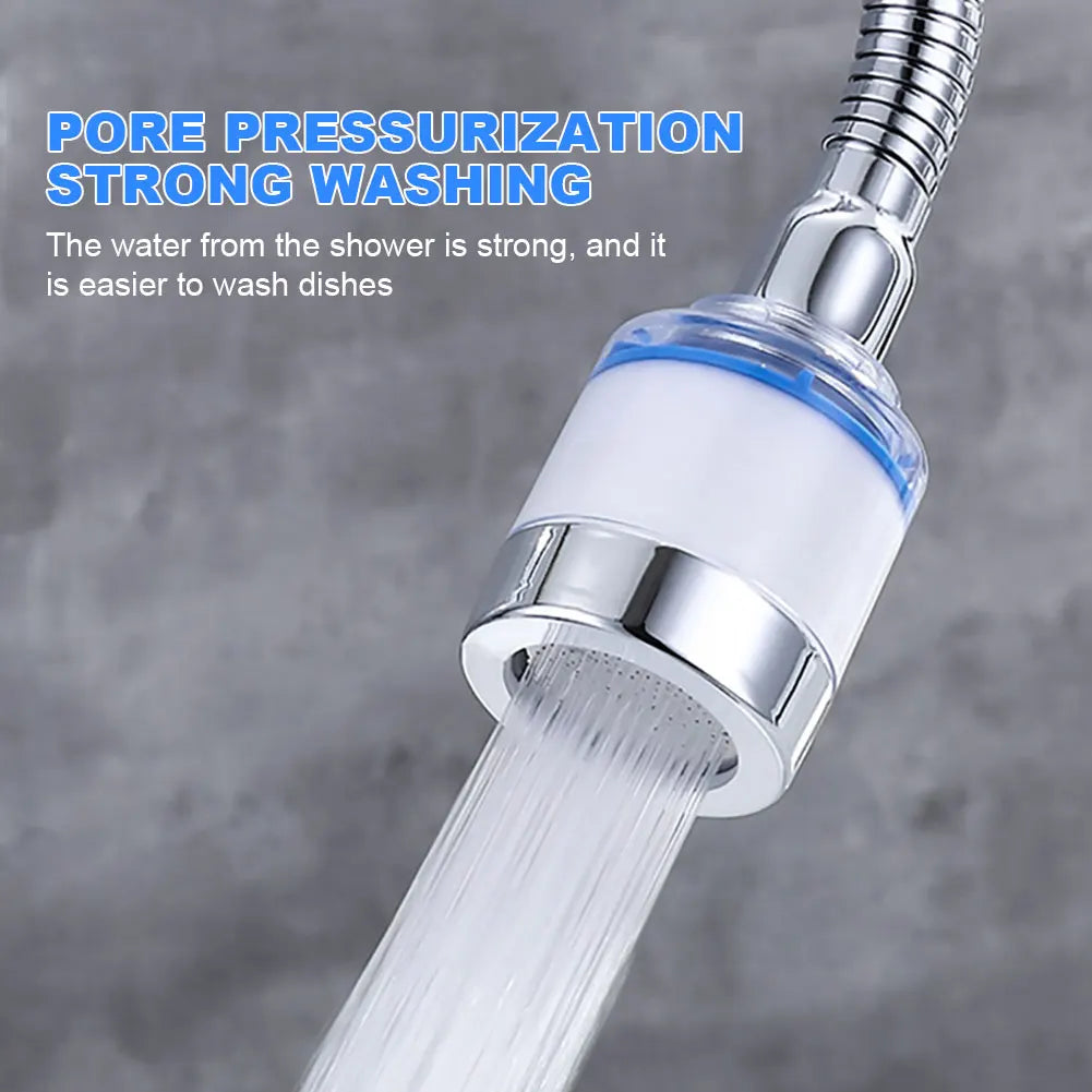 Kitchen Faucet Water Filter Pressurized Sink Filter Water Purifier 360° Tap Splash Proof Faucet Aerator Extender for Bathroom