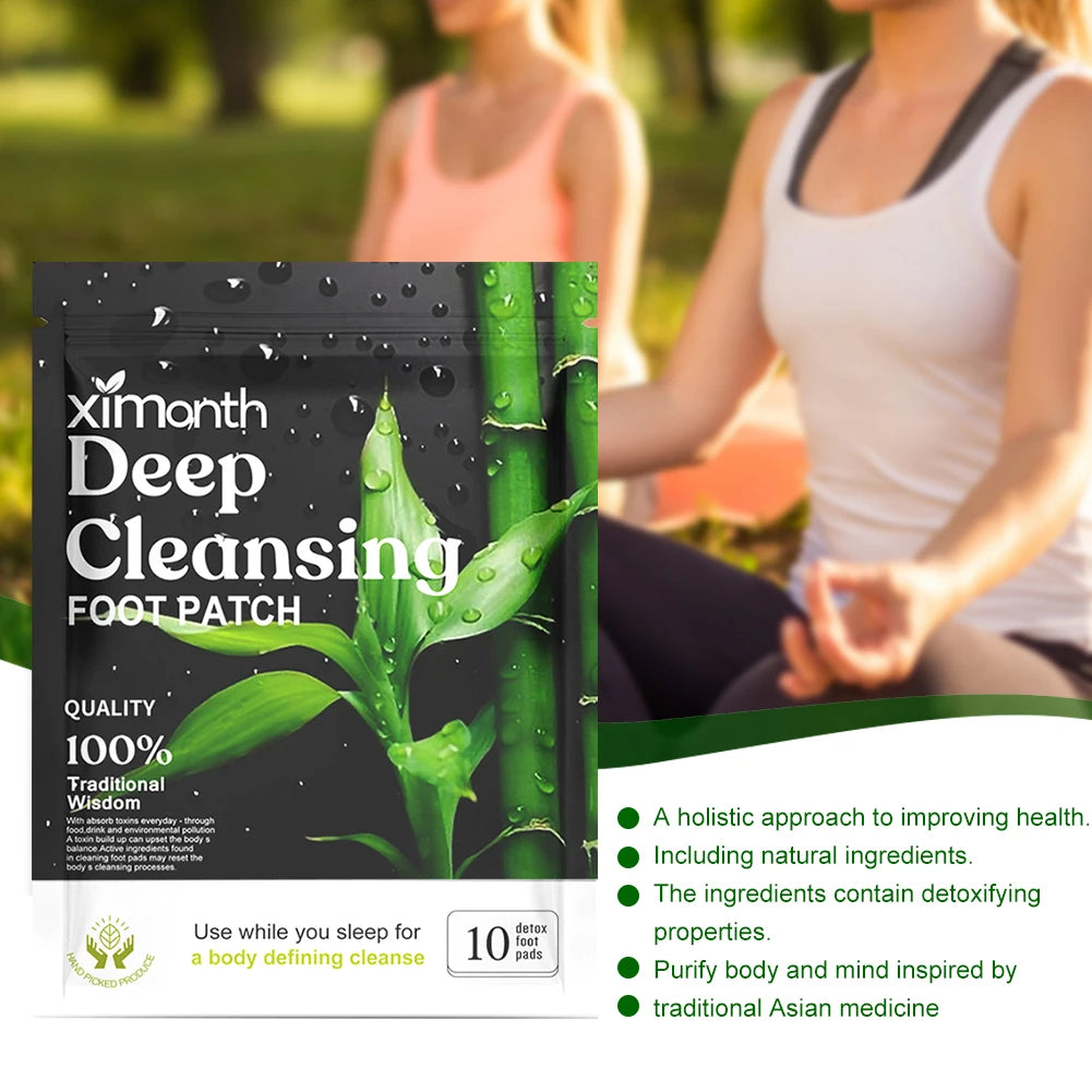 Detox Foot Patches for Stress Relief Deep Sleep Natural Herbal Toxins Clean