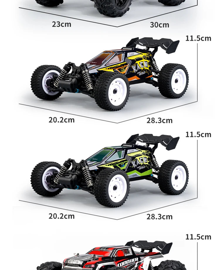 16103 Fast Rc Cars 50km/h 1/16 Off Road 4WD with LED Headlights,2.4G Waterproof Remote Control Monster Truck for Adults and Kids