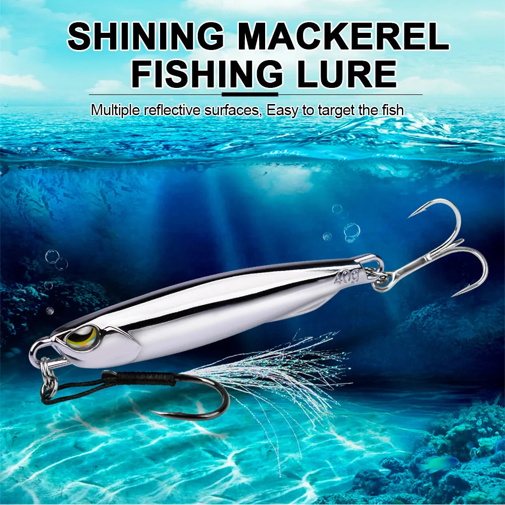 3pc 20gElectroplated Spoon Metal Jigs Fishing Lures with Hooks -10g-80g Ideal for Catching Mackerel, Bass and More