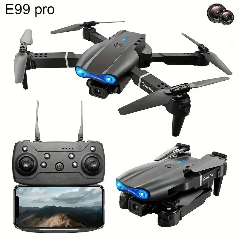 Drone E99 Pro | Cámara Dual HD | Flash | WiFi | Evitación de Obstáculos | Fotografía Aérea | Quadcopter
