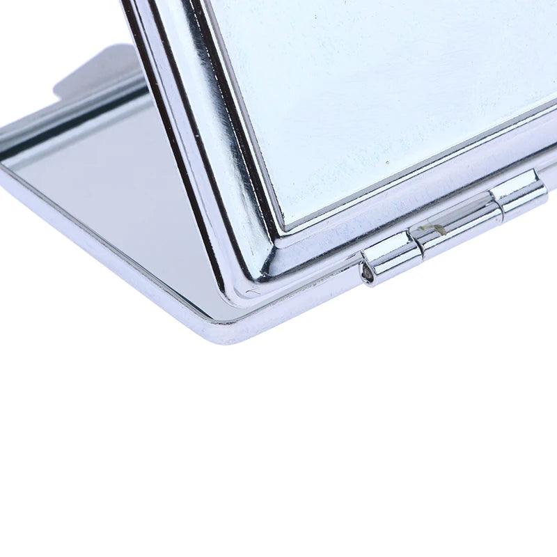 Round Heart Oval Square Shape Double Sided Cosmetic Mirror Metal Folding Keychain Makeup Mini Mirror