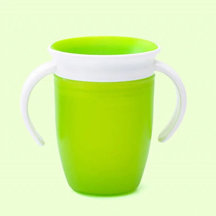 Vaso de Aprendizaje 360° con Doble Asa para Bebé | Tapa Flip | Antiderrame 🍼