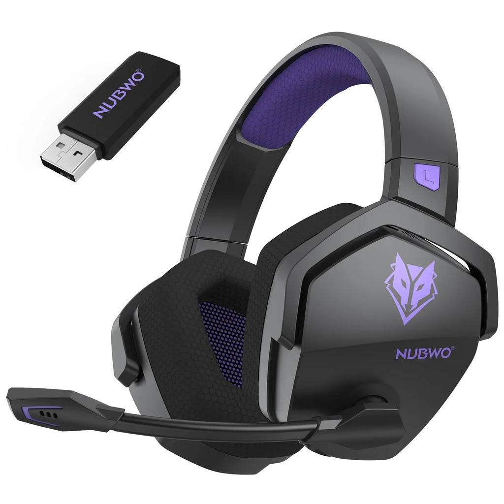 NUBWO G06 Dual Wireless Headsets Gamer with Microphone for PS5, PS4, PC, Mobile, Switch, 2.4GHz Bluetooth 5.3 Gaming Headphones