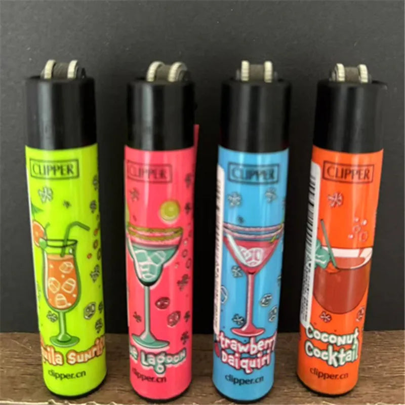 CLIPPER Lighter Retro Grinding Wheel Open Flame Lighter New Inflatable Lighter Cigarette Accessories Men's Small Gifts