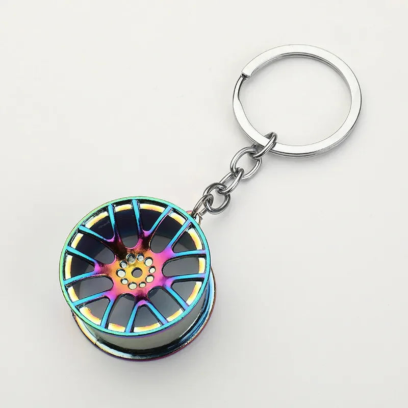 Creative Mini Gear Head Keychain Speed Gearbox Keyring for Car Key Turbo Hub Brake Disc Pendant Shock Absorber Keys Holder Chain