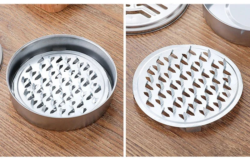 Mosquito Coils Holder Stainless Steel Mosquito Coil Box with Cover Round Mosquito Coil Tray Easy To Clean Anti-Mosquito Supplies