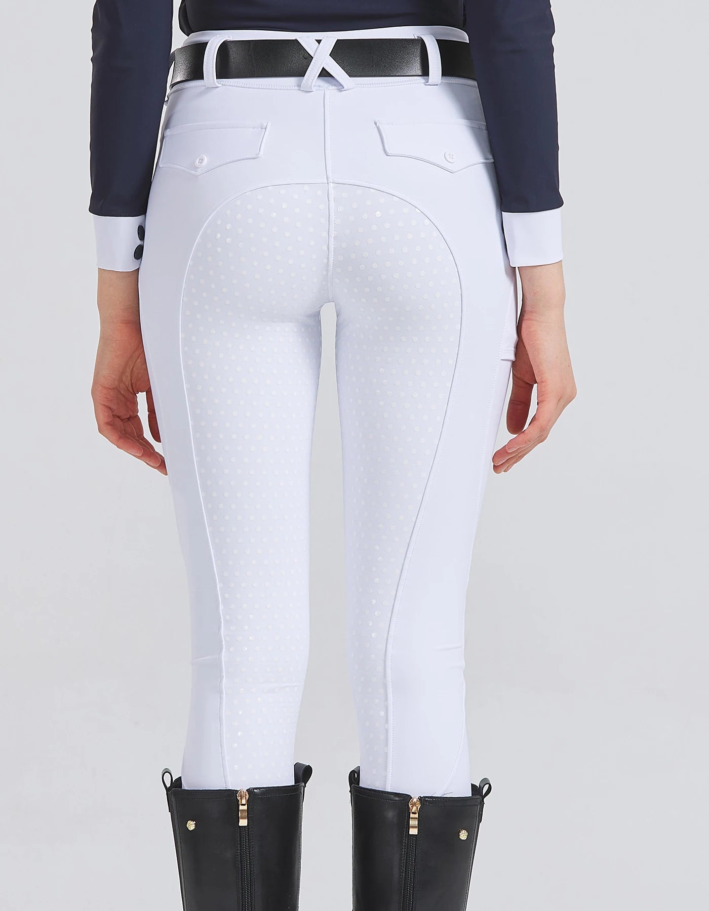 Professional equestrian pants full silicone quick-dry elastic tight equestrian sports pants anti-slip riding pants thick wear-re