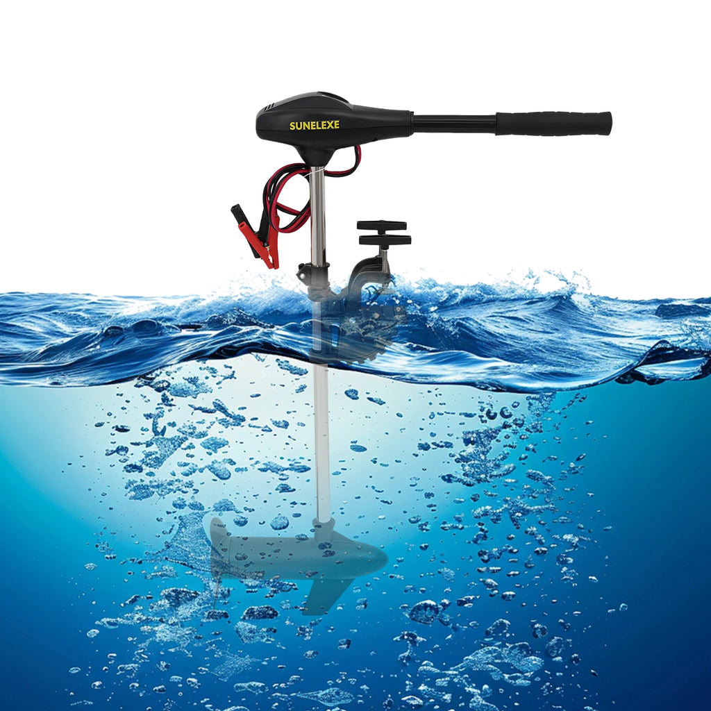 Powerful 40lb Thrust Electric Trolling Motor, 5 Forward Speeds, Adjustable & Durable for Fishing & Inflatable Boats