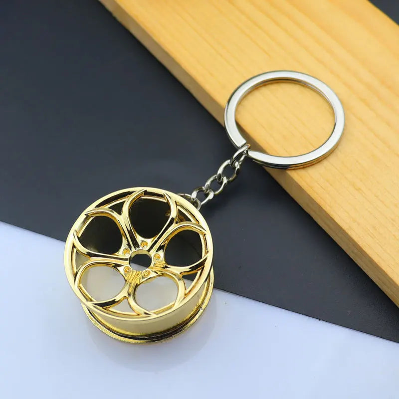 Creative Mini Gear Head Keychain Speed Gearbox Keyring for Car Key Turbo Hub Brake Disc Pendant Shock Absorber Keys Holder Chain