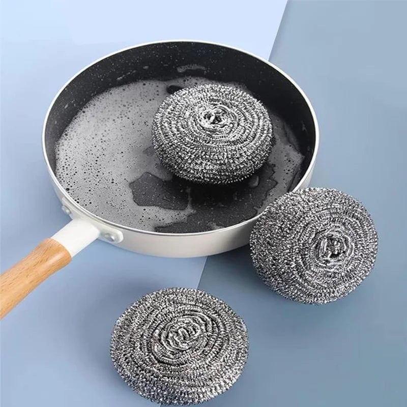 20 Pack Steel Wool Scrubbers for Holiday Deep Cleaning - Grade 410 Stainless Steel, Won't Scratch Skin, for Grill & Oven