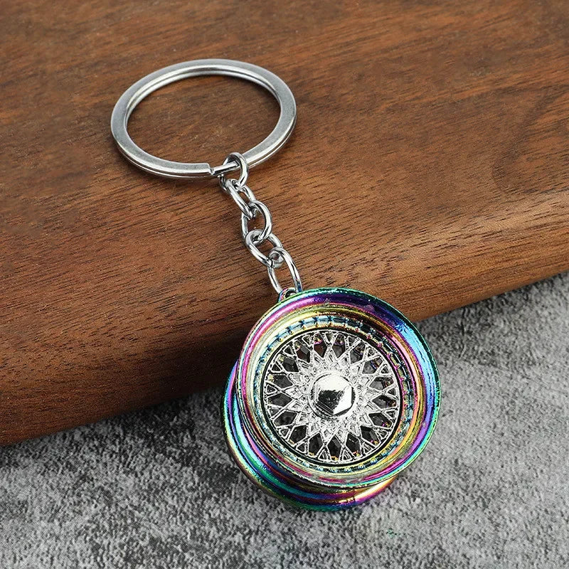 Creative Mini Gear Head Keychain Speed Gearbox Keyring for Car Key Turbo Hub Brake Disc Pendant Shock Absorber Keys Holder Chain