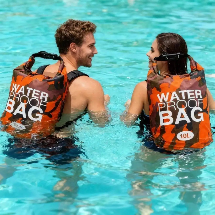 Camouflage floating bag, floating floating bag backpack, hiking, rowing, drifting, swimming