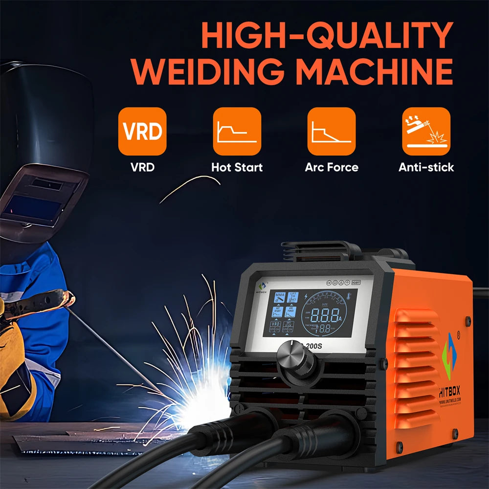 Soldadora HITBOX ARC200S 2 en 1 | ARC MMA + TIG | Digital LED | 220V 10-200A 🔧