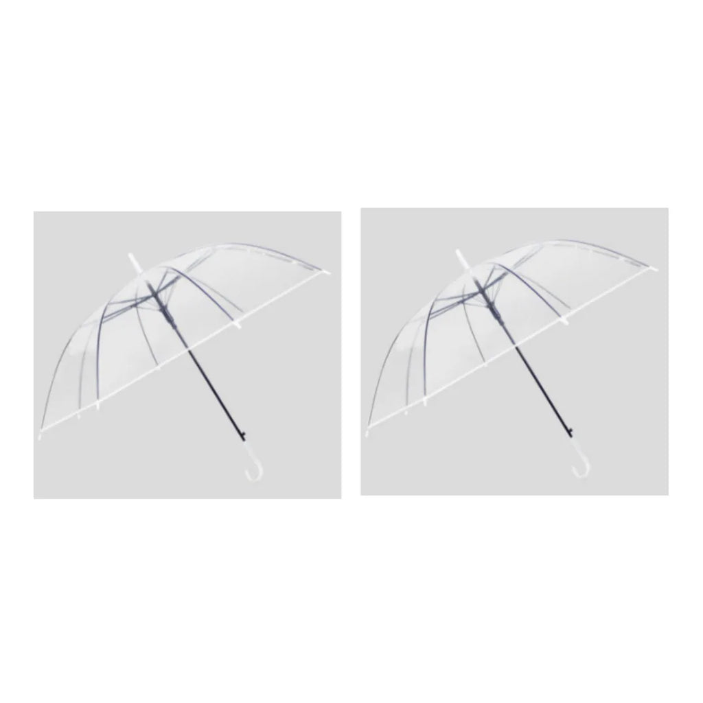 1+1 Strong and Durable Clear Transparent Automatic Large Rain Umbrella Luxury 16K Premium Salda