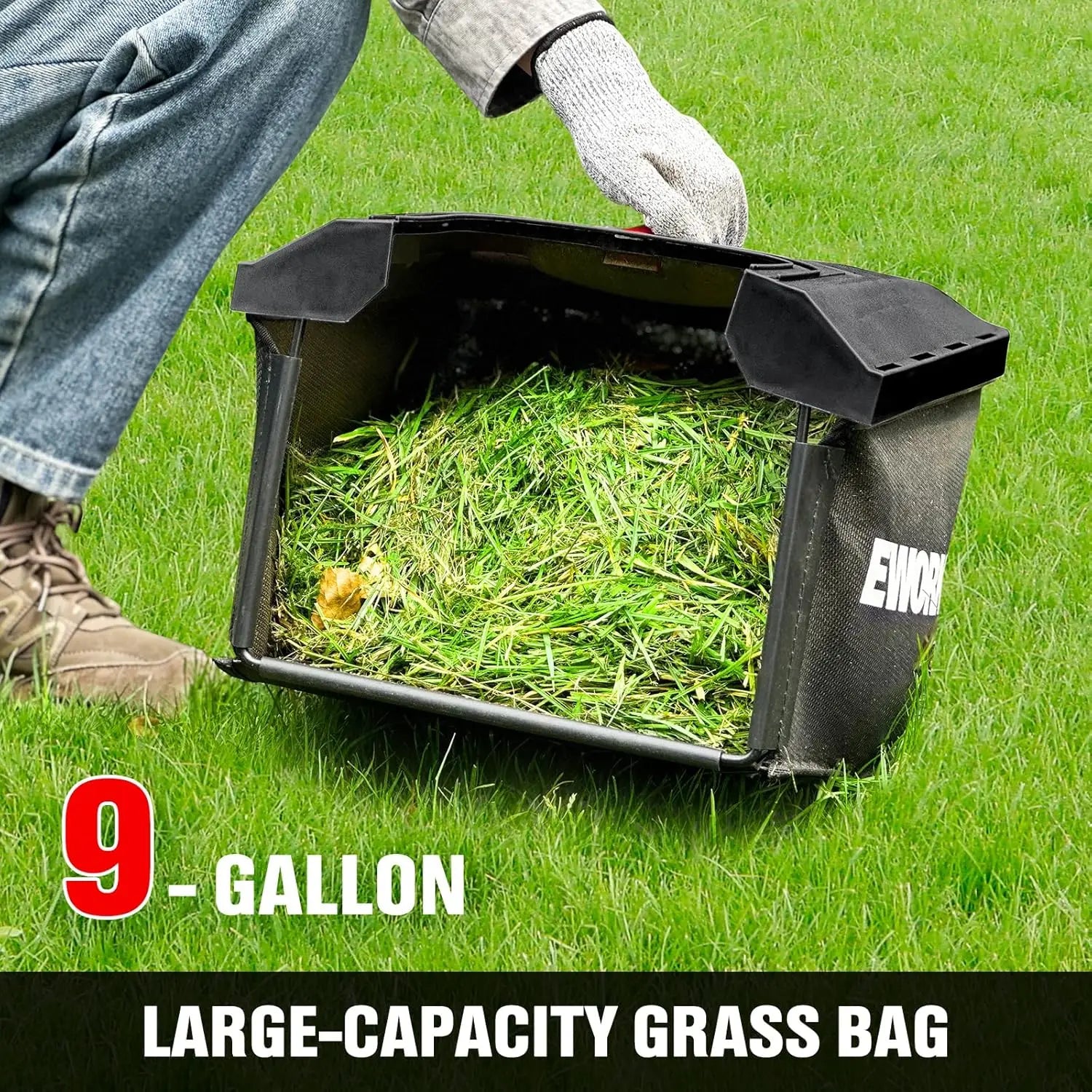 40V Cordless Lawn Mower with 2 Batteries, 14" Cutting Width, Lightweight 21lbs Design for Small Yards