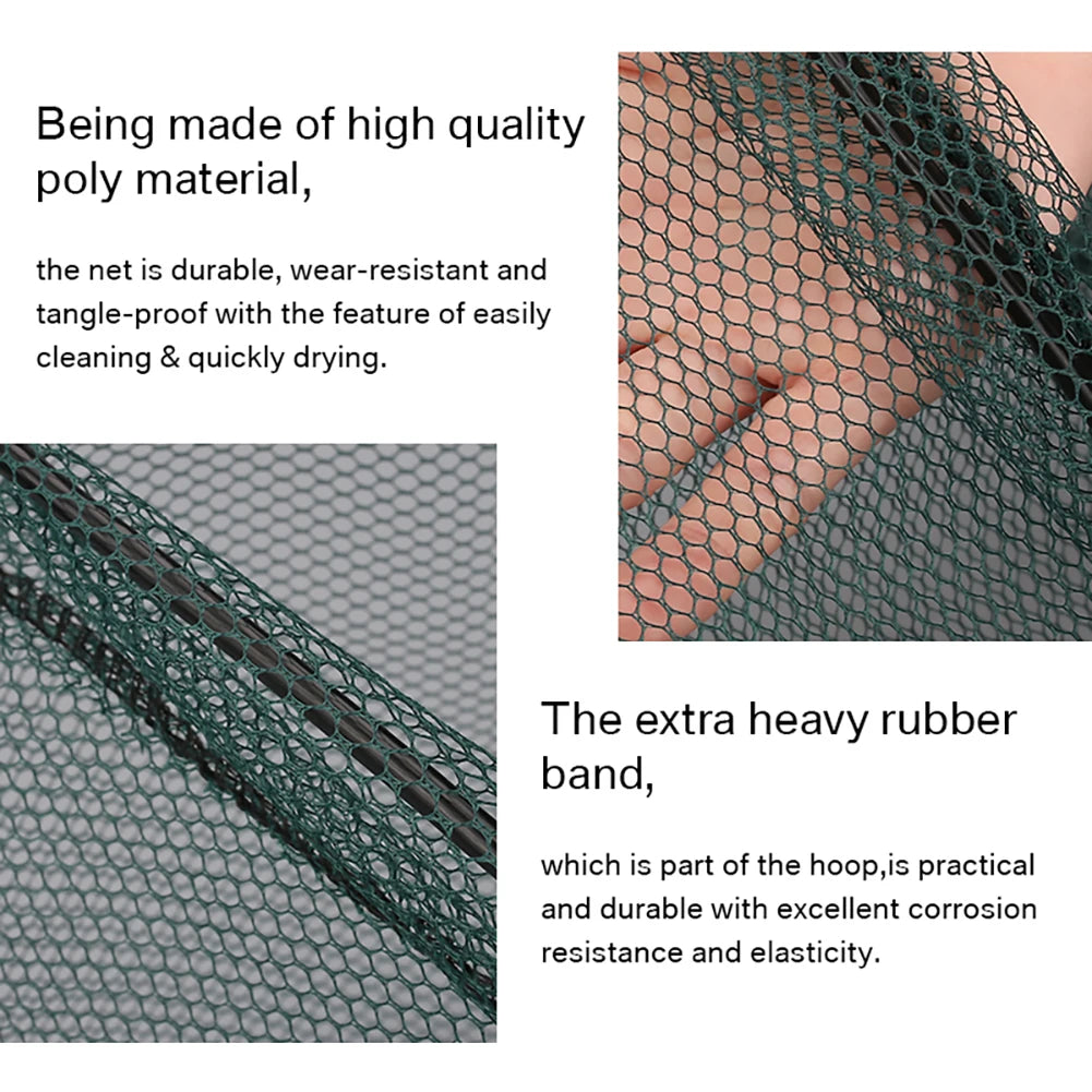 Collapsible Fishing Landing Net with Telescoping Pole Handle Extend to 190cm 100cm 80cm Fishing Net For Saltwater Freshwater