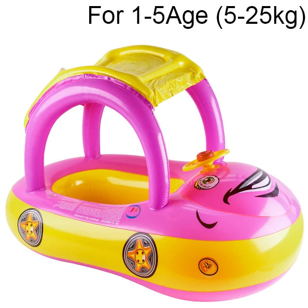 Flotador Forma de Carro para Niños | Aro de Piscina Playa | 3-6 Años 🌊 - Firu Total Sales