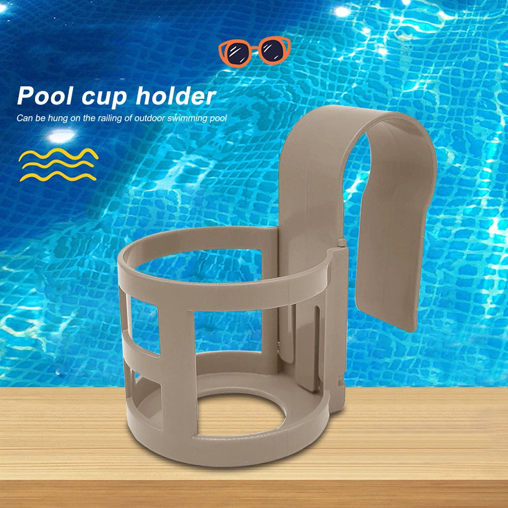 Swimming Pool Side Storage Shelf Reusable Pool Water Cup Hanger Multifunctional Water Cup Hanging Rack for Swimming Pool Party