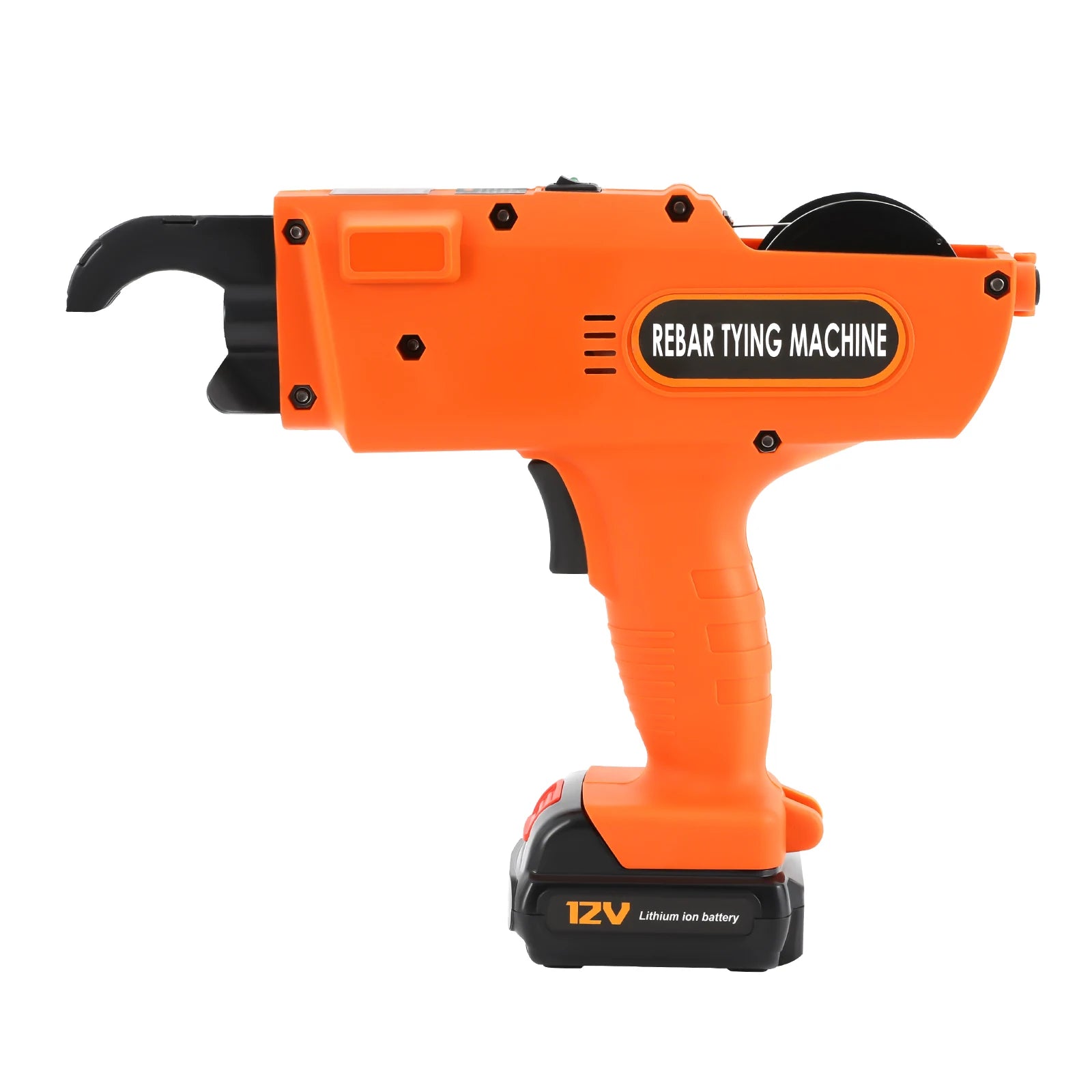 8mm-34mm Automatic Rebar Tier Binding Machine 12V 4500mAh Electric Handheld Rebar Tying Machine Wire Pliers Tool Kit w/Batteries
