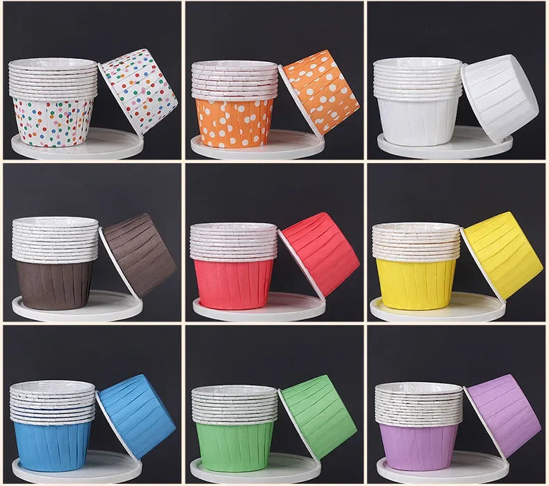 50pcs Cápsulas de Papel Grandes para Cupcakes y Muffins | Bodas y Fiestas 🍰