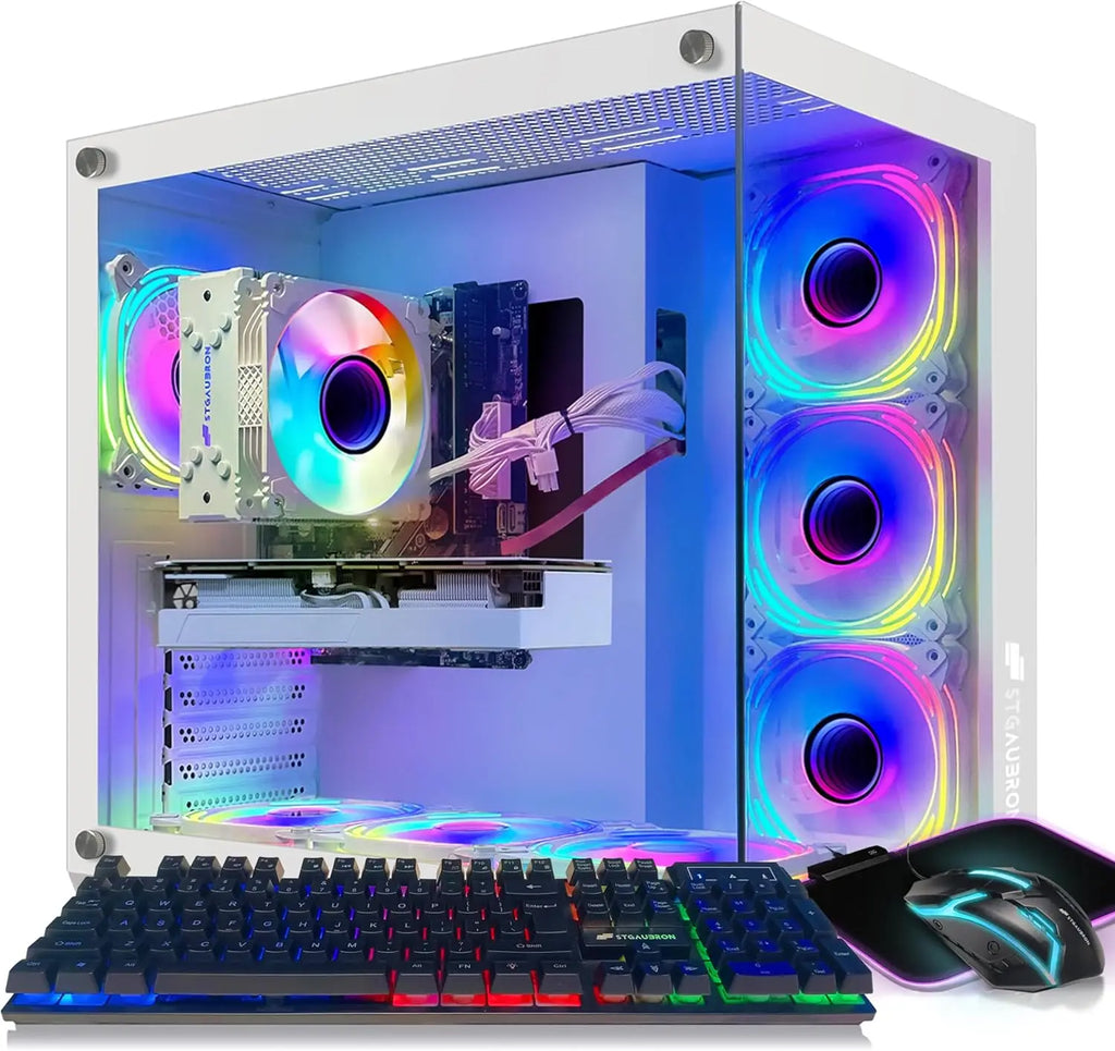 Gaming PC  core i9 E5-2650 CPU , RTX 3050, B760 DS3H, 8G/16GB RAM , 256G SSD, 5 Fans RGB Case (I5 i7 cpu))