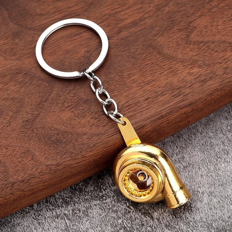Creative Mini Gear Head Keychain Speed Gearbox Keyring for Car Key Turbo Hub Brake Disc Pendant Shock Absorber Keys Holder Chain