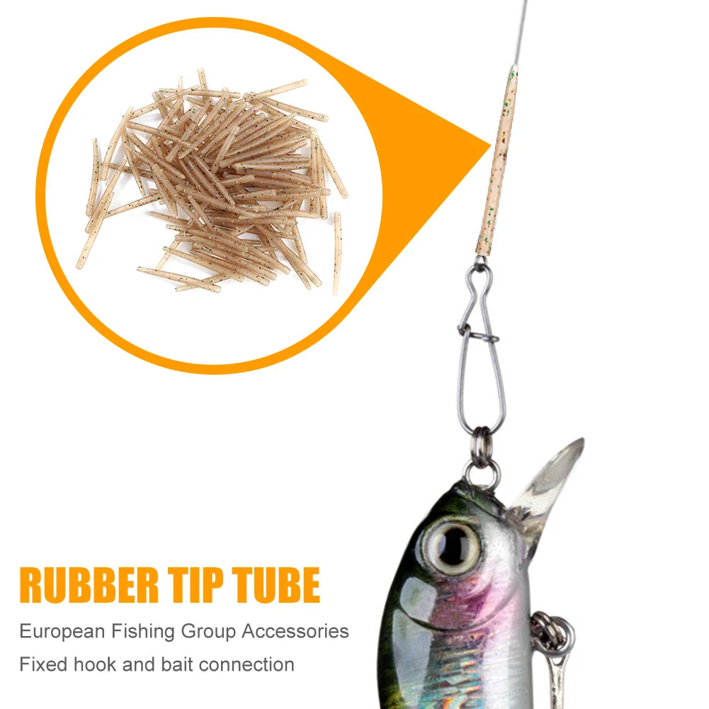 30/50/100pcs Anti Tangle Hook Sleeves Aligner Positioner Tubes Carp Fishing Rig Anti Sleeves Terminal Carp Fishing Accessories