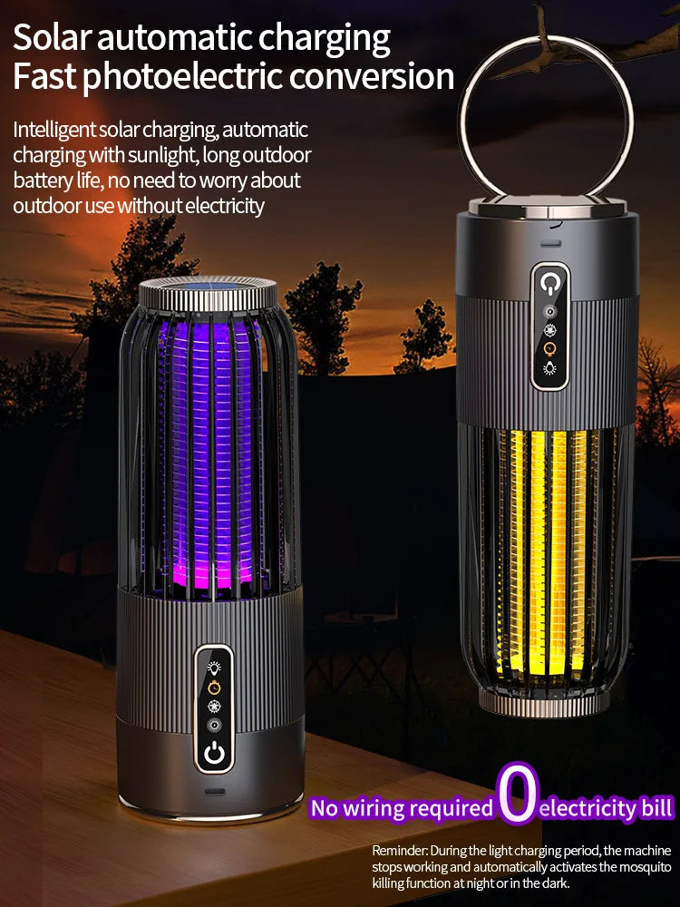 Lámpara Solar Mata Mosquitos Exterior | Recargable | Repelente Hogar | Certificada CE ☀️ - Firu Total Sales