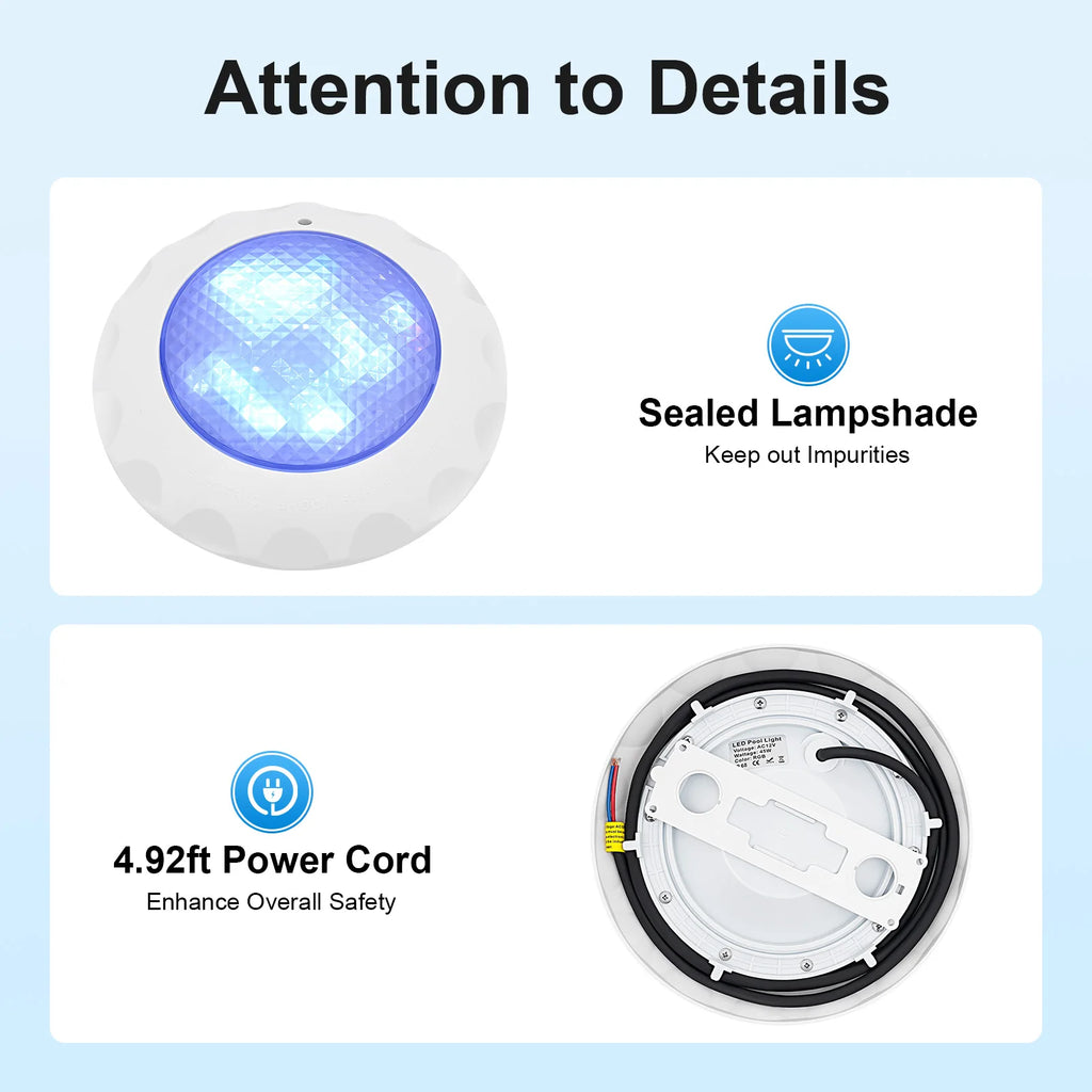 RGB LED lamp for recessed swimming pool light remote-controlled multi-colour waterproof underwater night lamp 26*6cm AC 12V