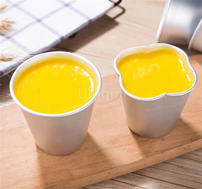 Set 5/10pcs Moldes Mini Acanalados de Aluminio para Pudding y Mousse 🍰