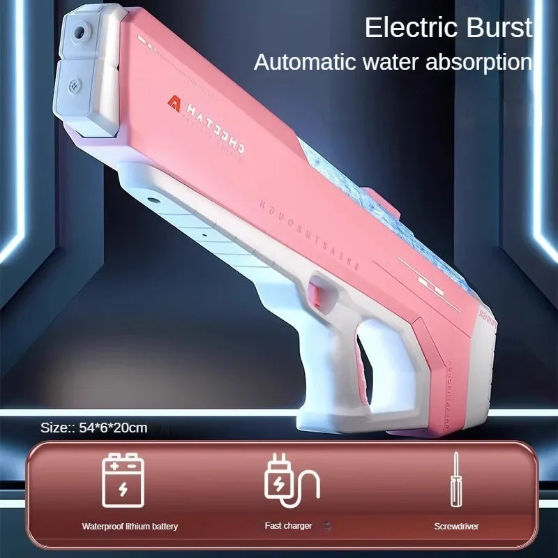 Pistola de Agua Eléctrica de Alta Presión | Juego de Verano para Niños 🔫 - Firu Total Sales