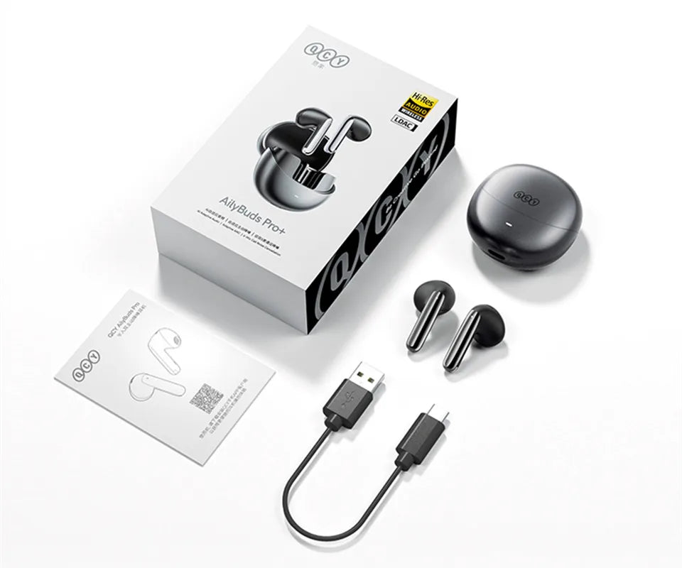 QCY HT10 AilyBuds Pro+ ANC | LDAC Hi-Res Audio | 6 Mic IA HD | 28H | Bluetooth 5.3 | Multipunto - Firu Total Sales