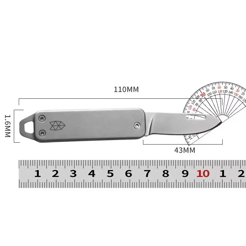 EDC Mini Folding Pocket Knife - Stainless Steel Sharp Blade, Multifunctional for Outdoor Camping & Daily Use